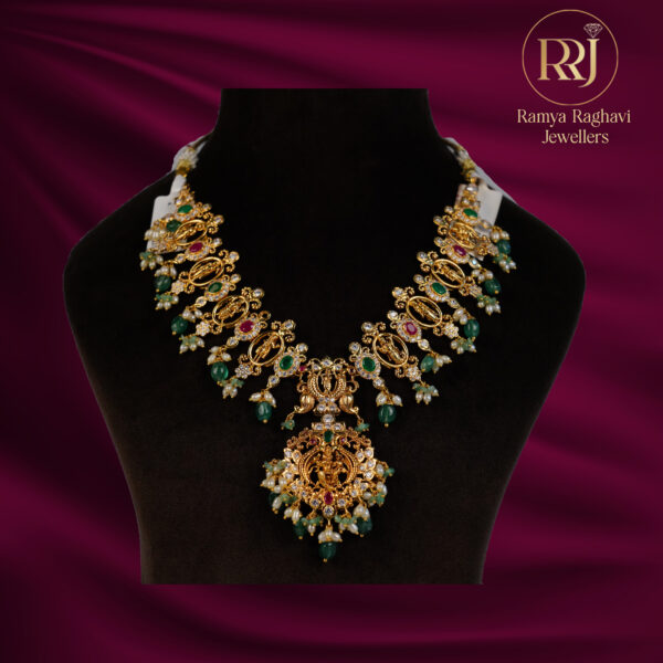 Gold Necklace with Dasavataram Design