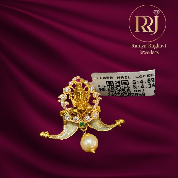 Gold Vinayaka Puligoru Pendant