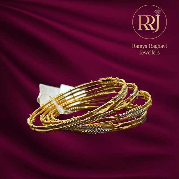 Gold Bangles with Thin Design