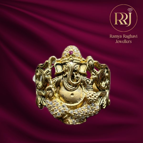Gold Ganesh Ring