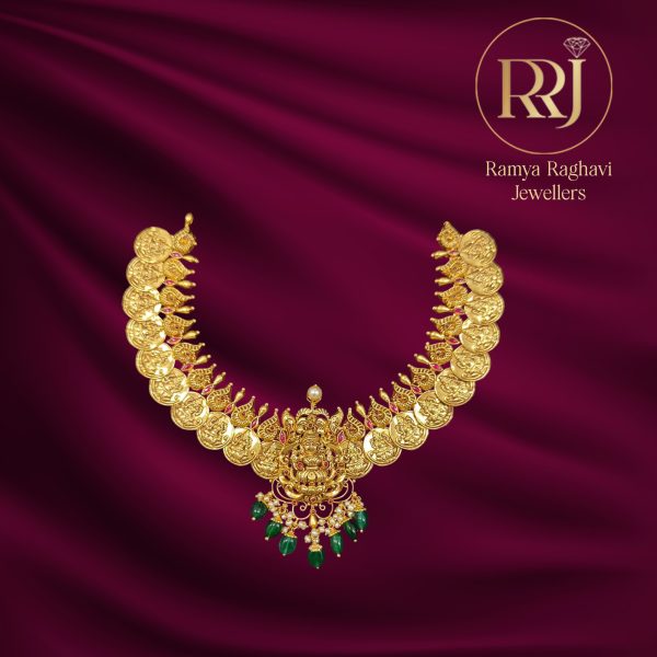 Gold Multi Devi Unique Kasu Necklace
