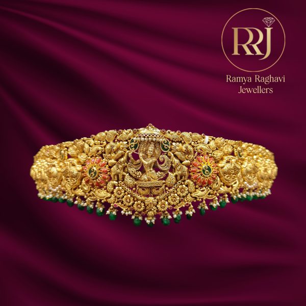 Gold Vaddanam with Krishna Design