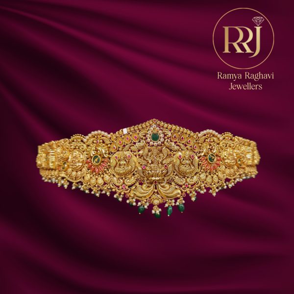 Gold Vaddanam with Tri Devi Design