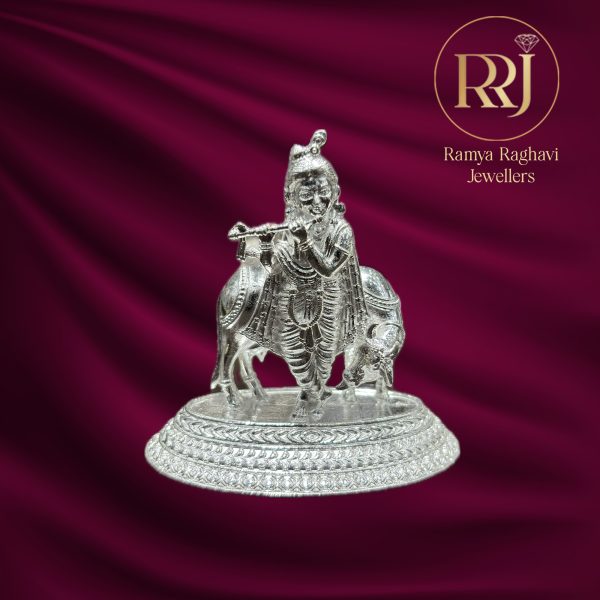 Silver Krishna Idol