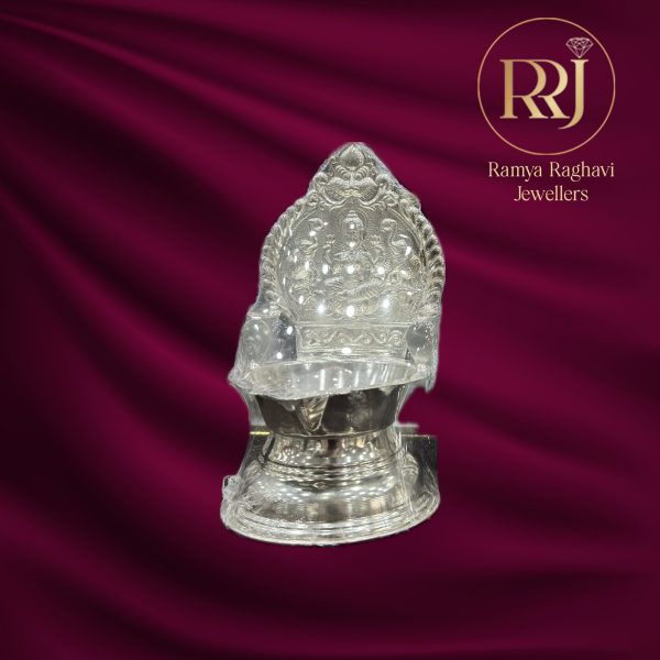 Silver Long Deepam Stand