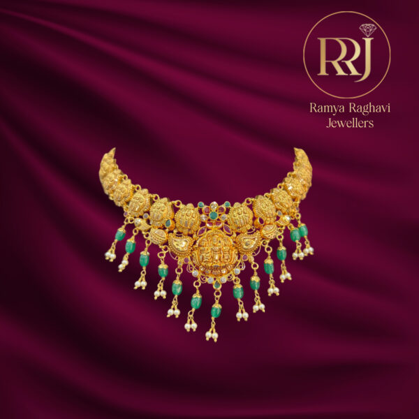 Lakshmi Cascade Gold Necklace