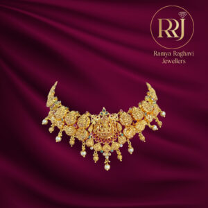 Temple Lakshmi Gold Necklace