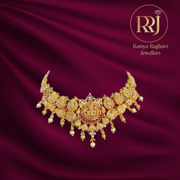 Temple Lakshmi Gold Necklace