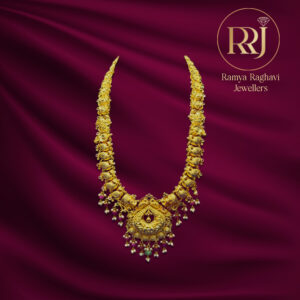Traditional Gold Haram with Ruby Drops