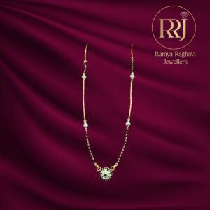 Elegant Gold & Stone Mangalsutra Chain