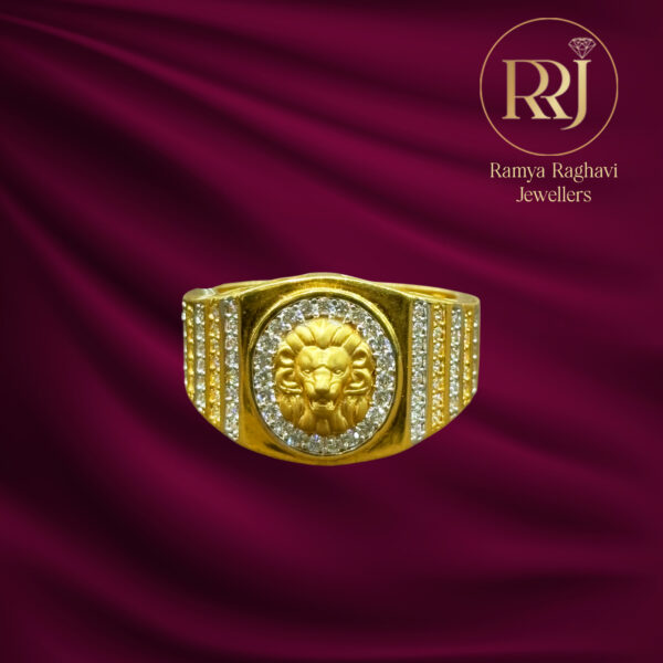 Majestic Gold Lion Head Ring
