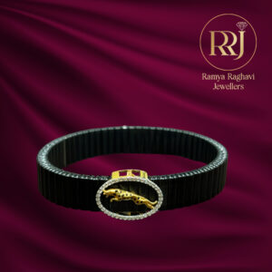 Stylish Black & Gold Leopard Bracelet