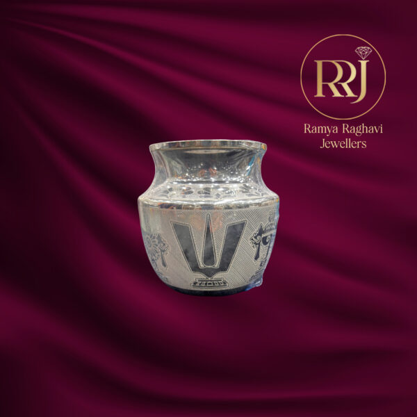Silver Kalash with Vaishnava Engravings