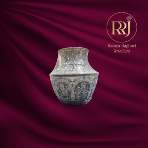 Engraved Traditional Silver Pooja Kalash