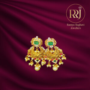 Intricate Chandbali Gold Earrings