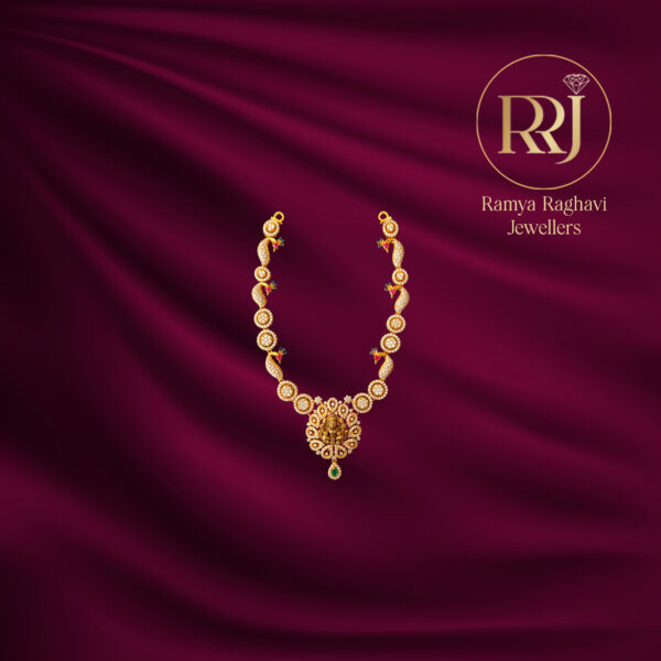 Sacred Lakshmi Diamond Gold Necklace