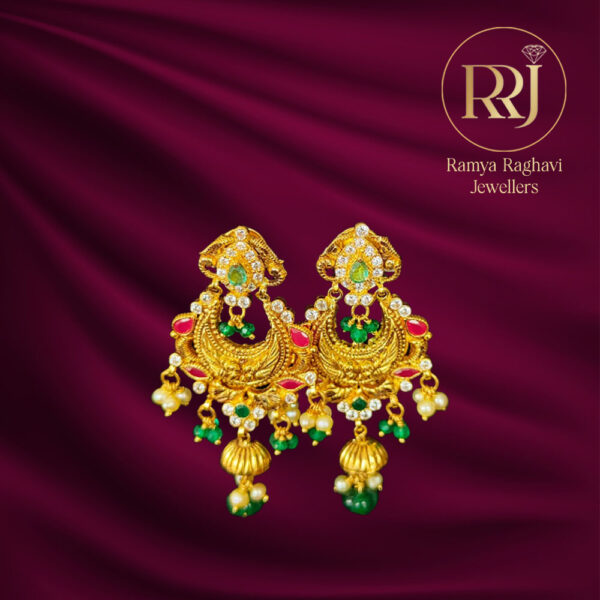 Traditional Crescent Gold Earrings