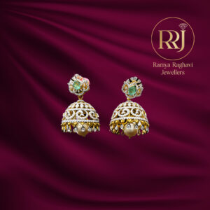 The Emerald JhumkiDiamond Earrings